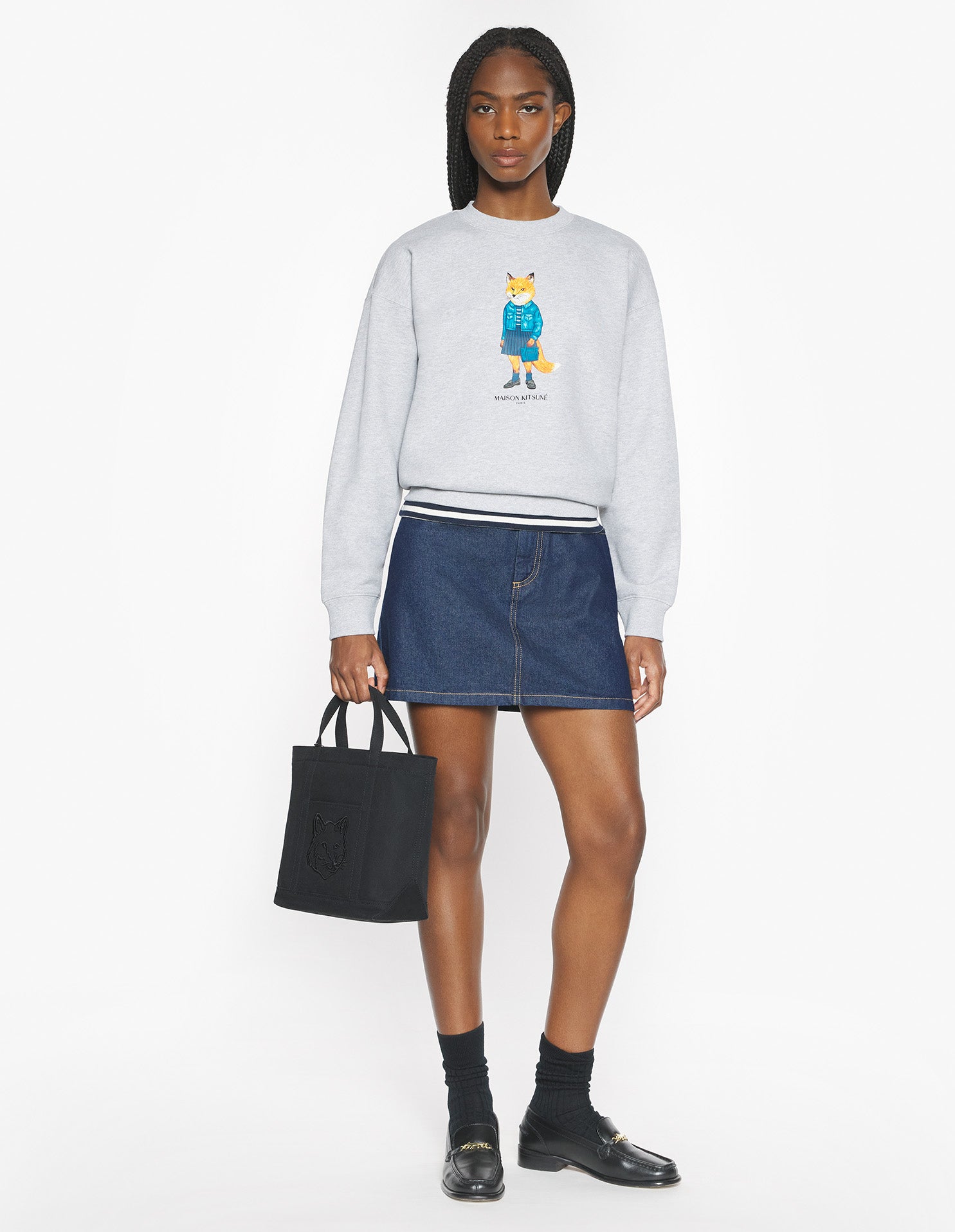 Dressed Fox Comfort Sweatshirt - Light Grey Melange