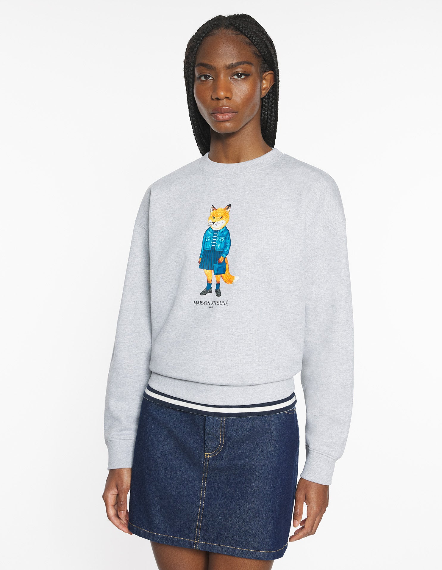 Dressed Fox Comfort Sweatshirt - Light Grey Melange