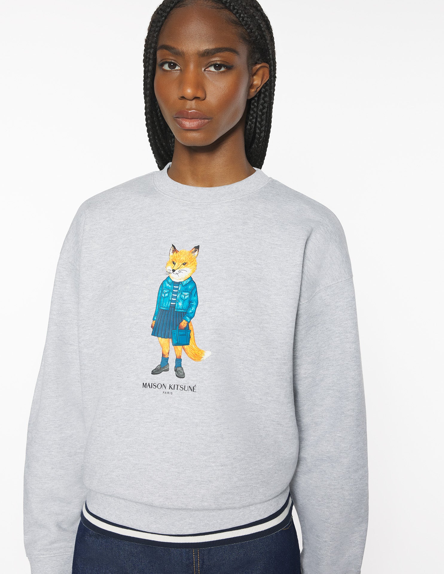 Dressed Fox Comfort Sweatshirt - Light Grey Melange