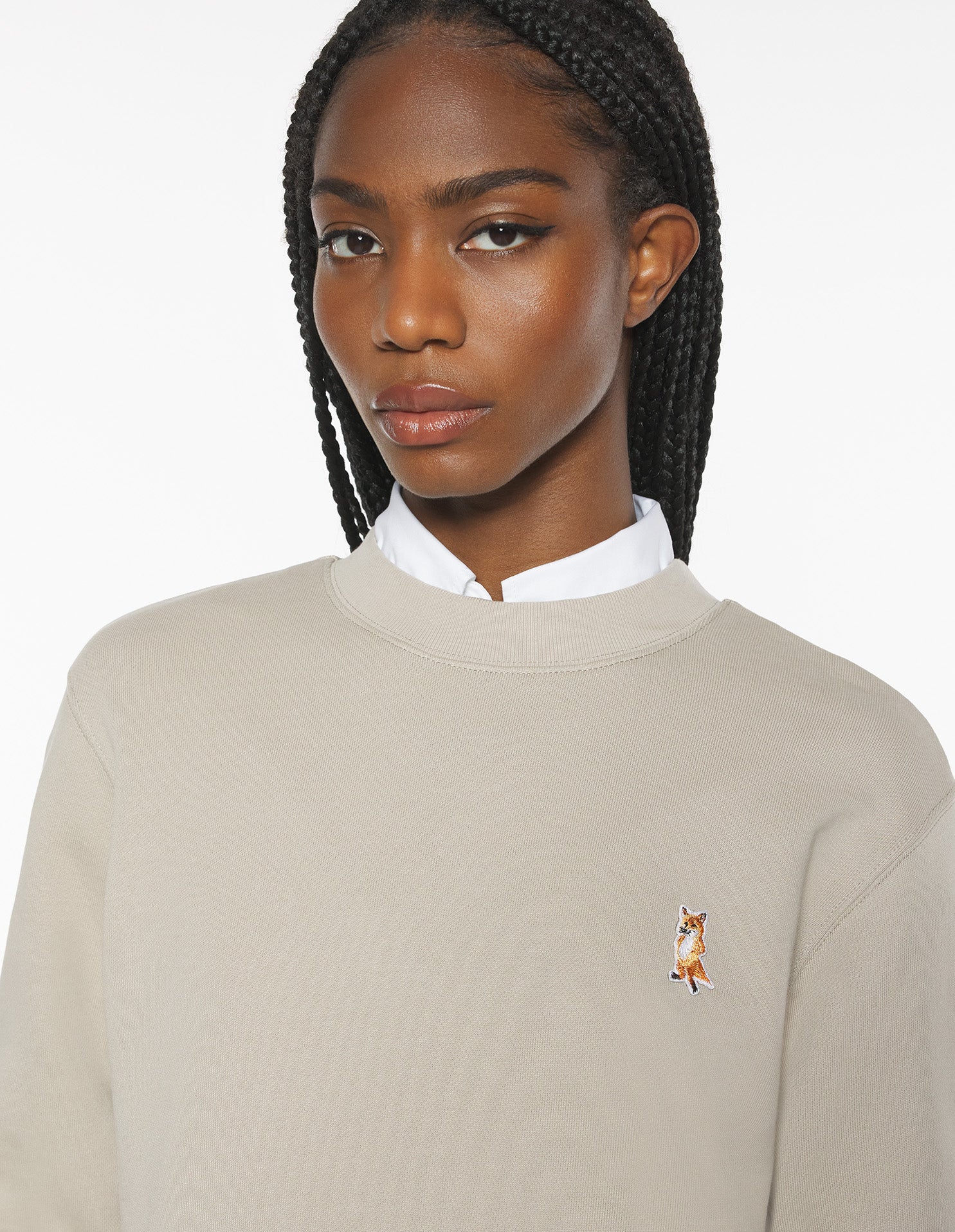 Lady Fox Cropped Sweatshirt - Pure Cashmere