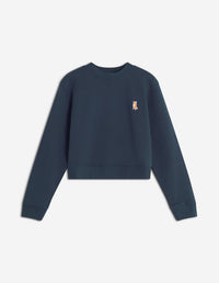 Lady Fox Cropped Sweatshirt - Classic Navy