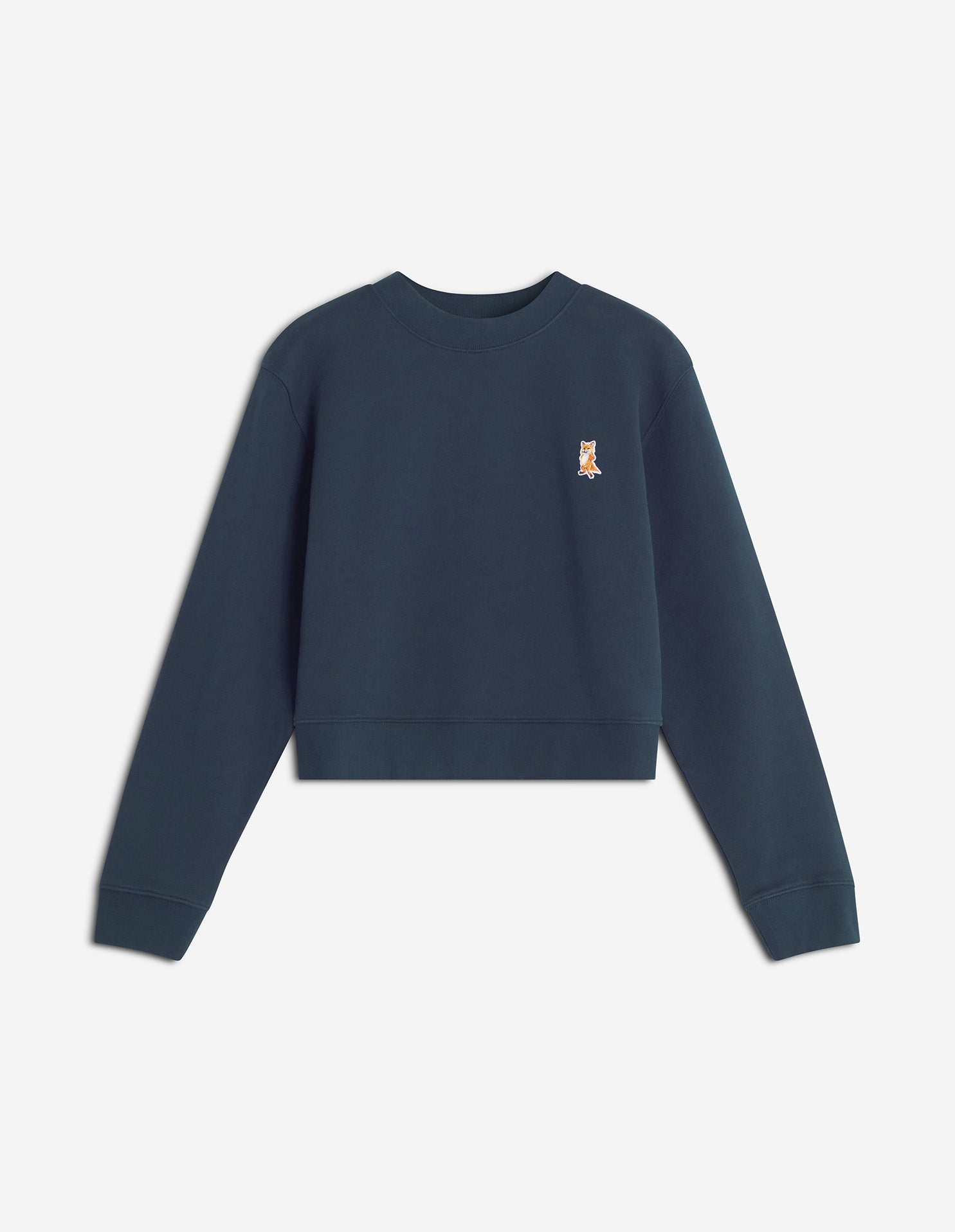 Lady Fox Cropped Sweatshirt - Classic Navy
