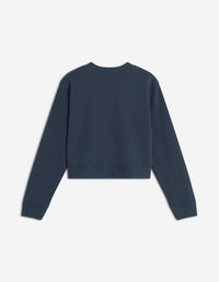 Lady Fox Cropped Sweatshirt - Classic Navy
