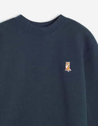 Lady Fox Cropped Sweatshirt - Classic Navy