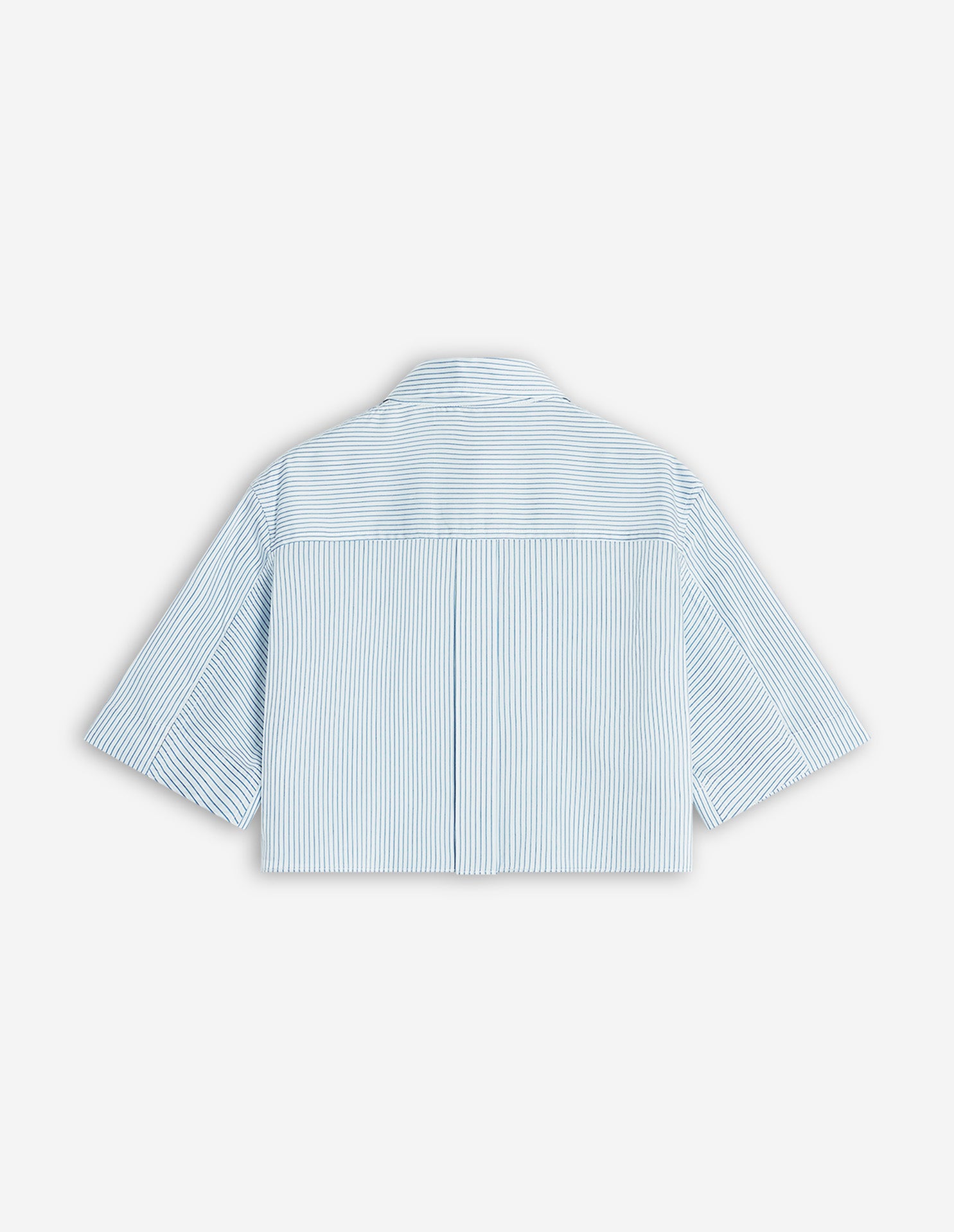 Boxy Cropped Shirt - Light Blue