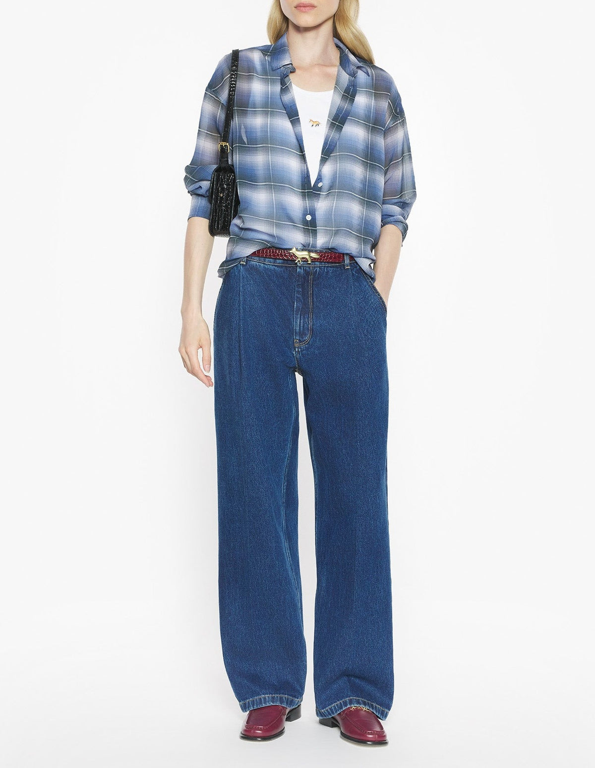Chemise fluide à carreaux - Dutch Blue
