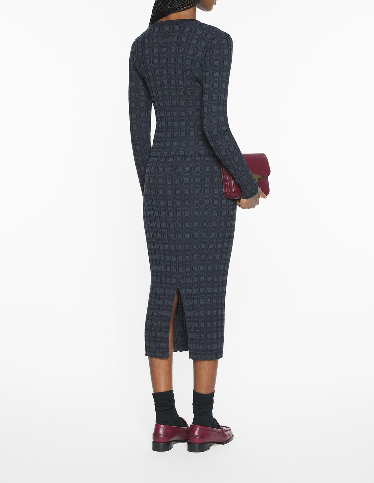 Cardigan en laine - Navy & Medium Grey