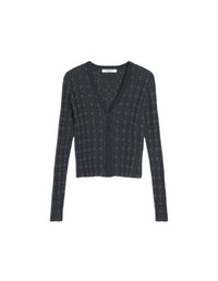 Cardigan en laine - Navy & Medium Grey