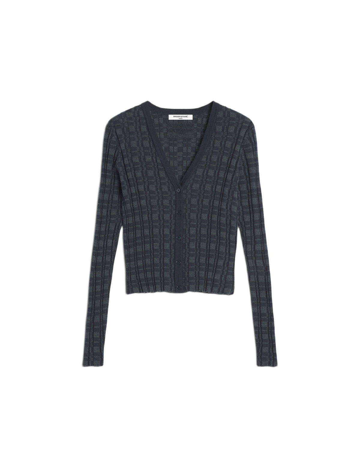 Cardigan en laine - Navy & Medium Grey