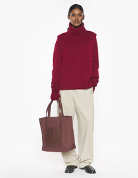 Merino Wool Comfort Vest - Red Brown