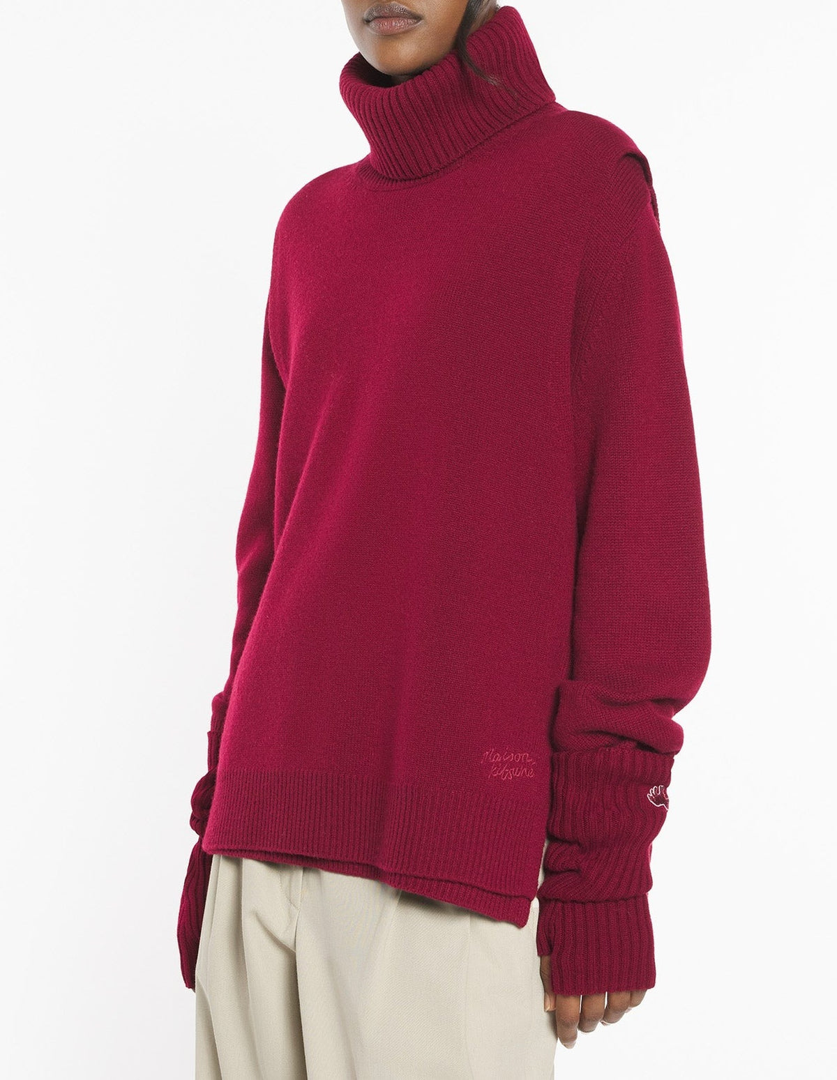 Pull sans manches en laine - Red Brown