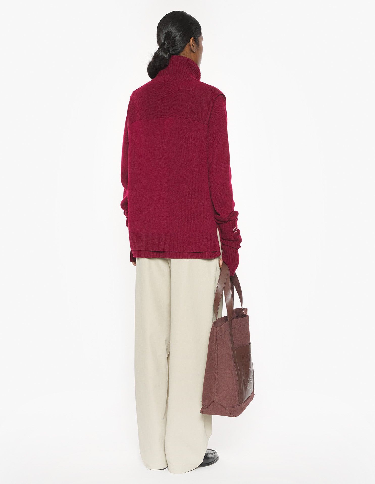Merino Wool Comfort Vest - Red Brown
