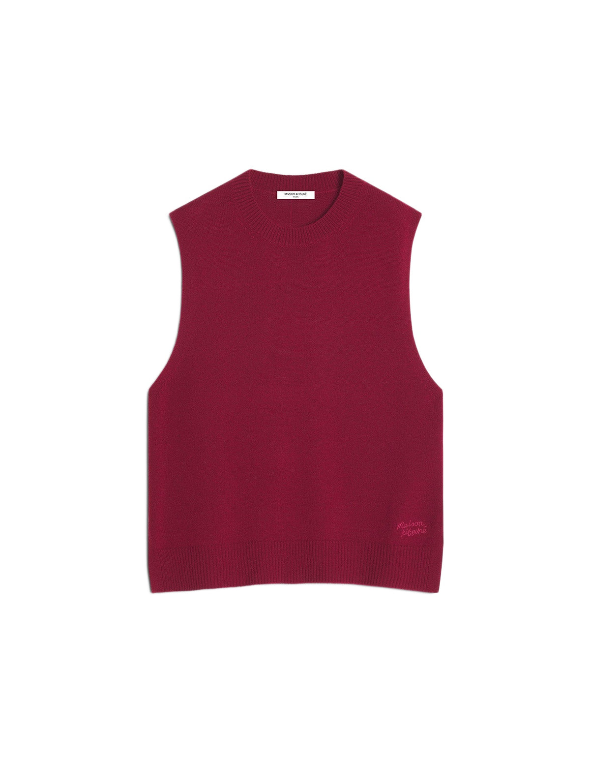 Pull sans manches en laine - Red Brown
