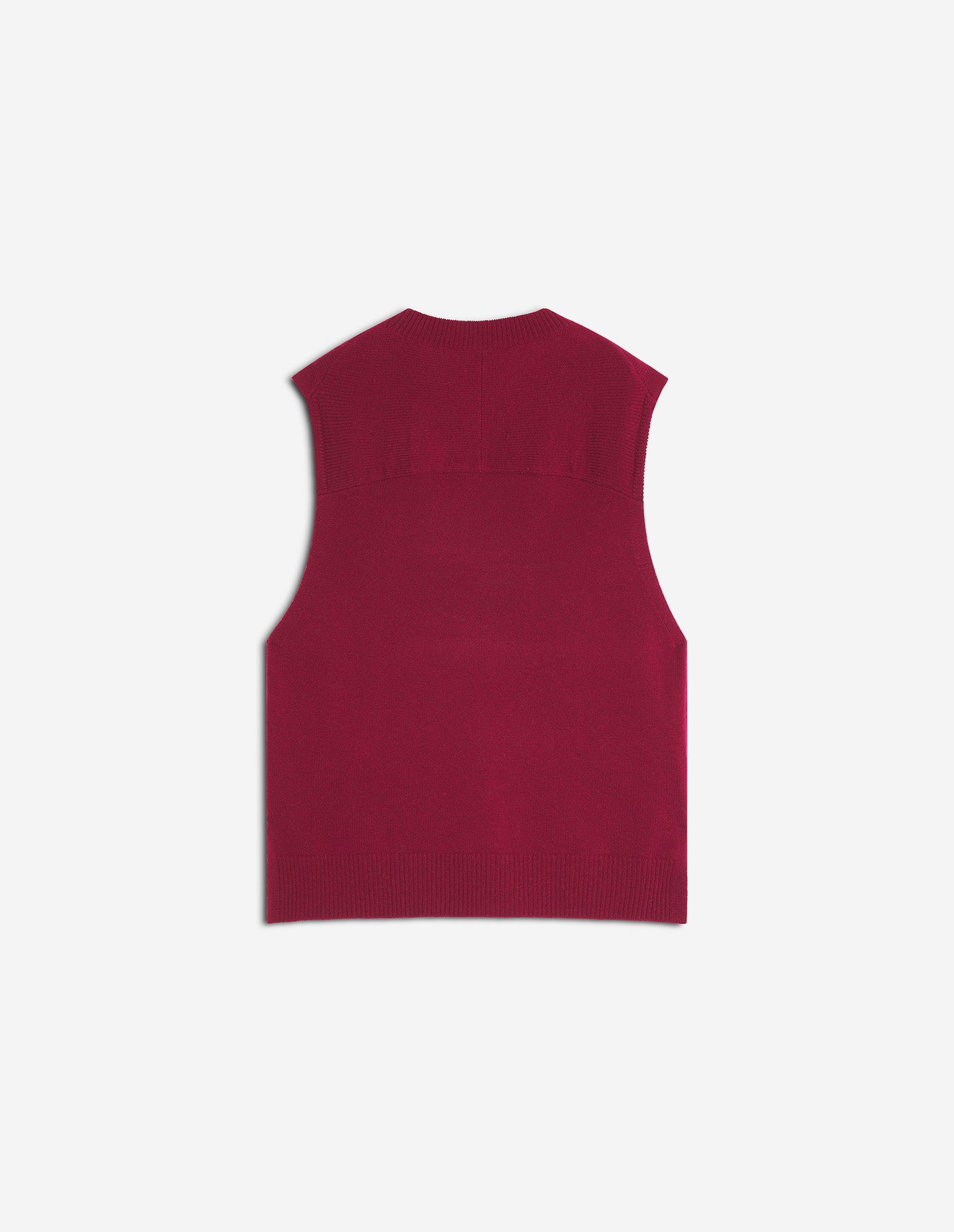 Merino Wool Comfort Vest - Red Brown
