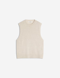 Merino Wool Comfort Vest - Light Beige Melange
