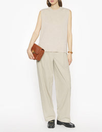 Pull sans manches en laine - Light Beige