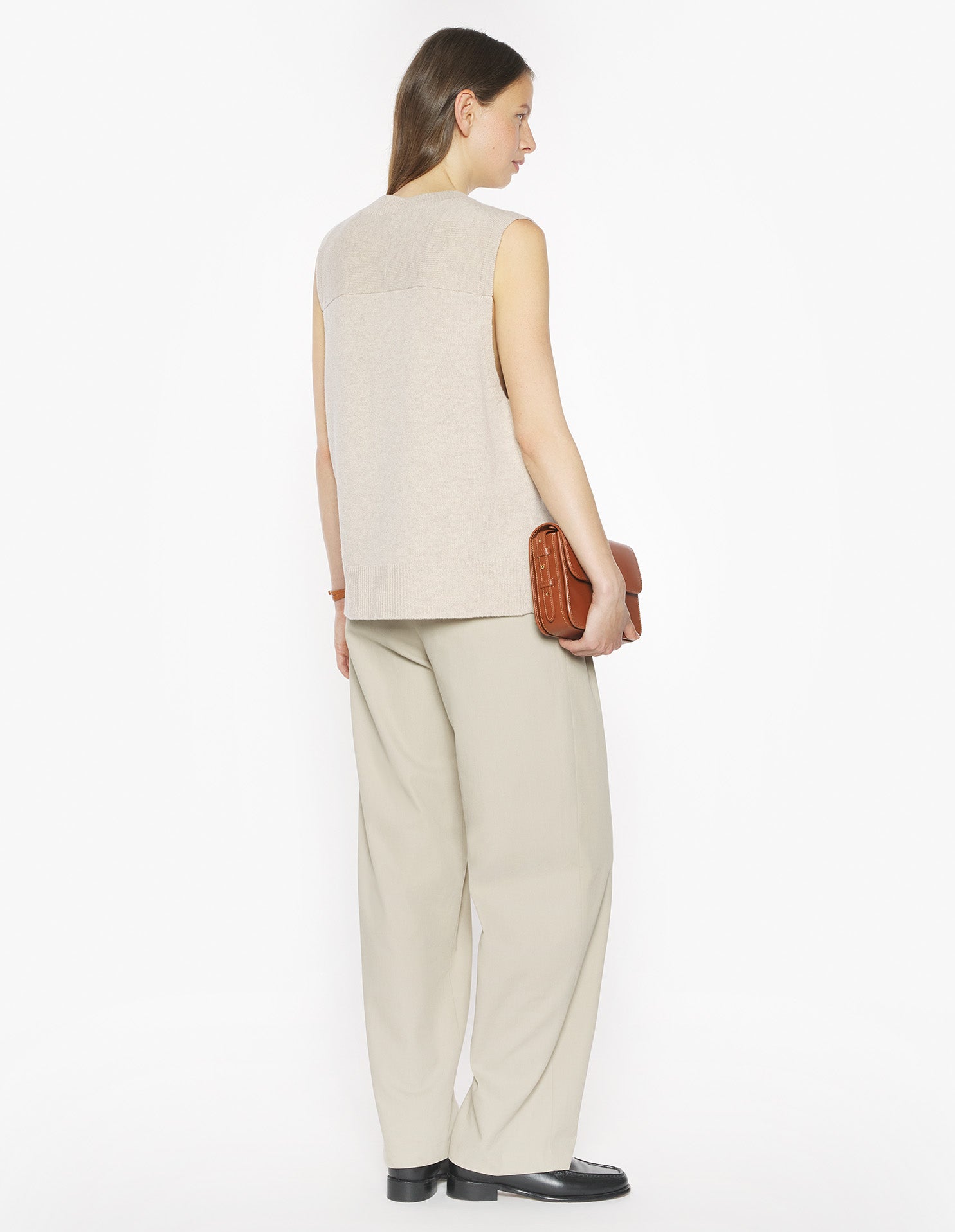 Merino Wool Comfort Vest - Light Beige Melange