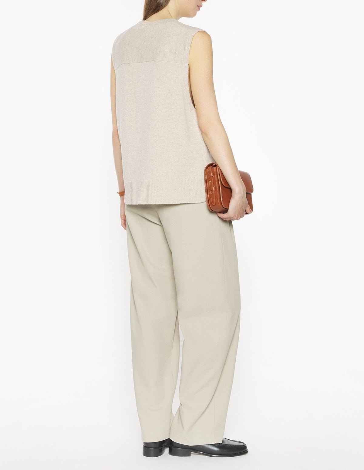 Pull sans manches en laine - Light Beige