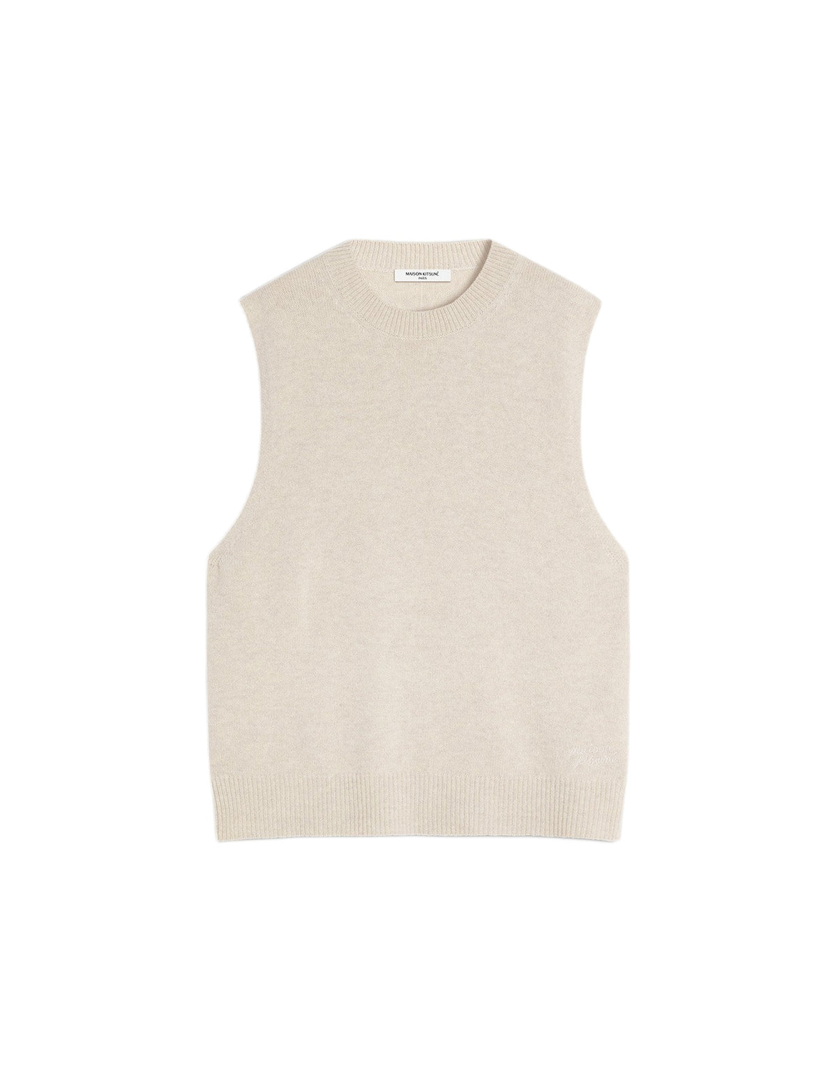 Pull sans manches en laine - Light Beige