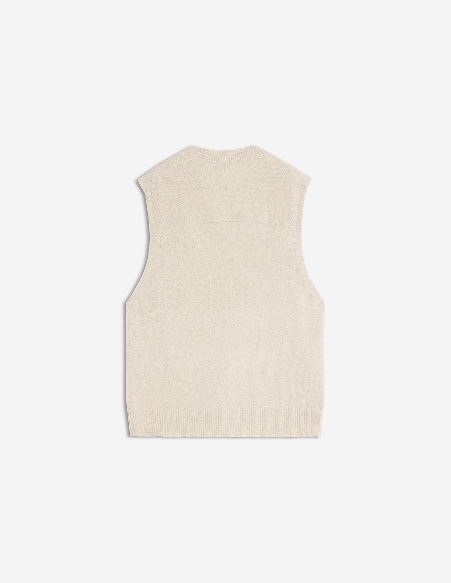Merino Wool Comfort Vest - Light Beige Melange