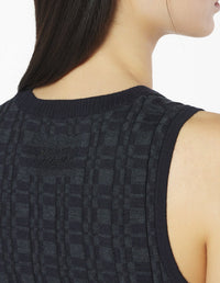 Pull sans manches en laine - Navy & Medium Grey