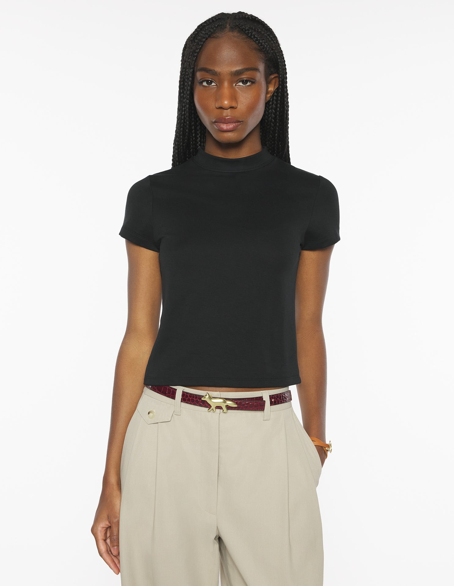 Underpinning Fitted Top - Black
