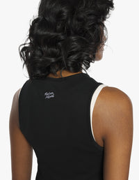 Underpinning Fitted Tank Top - Black