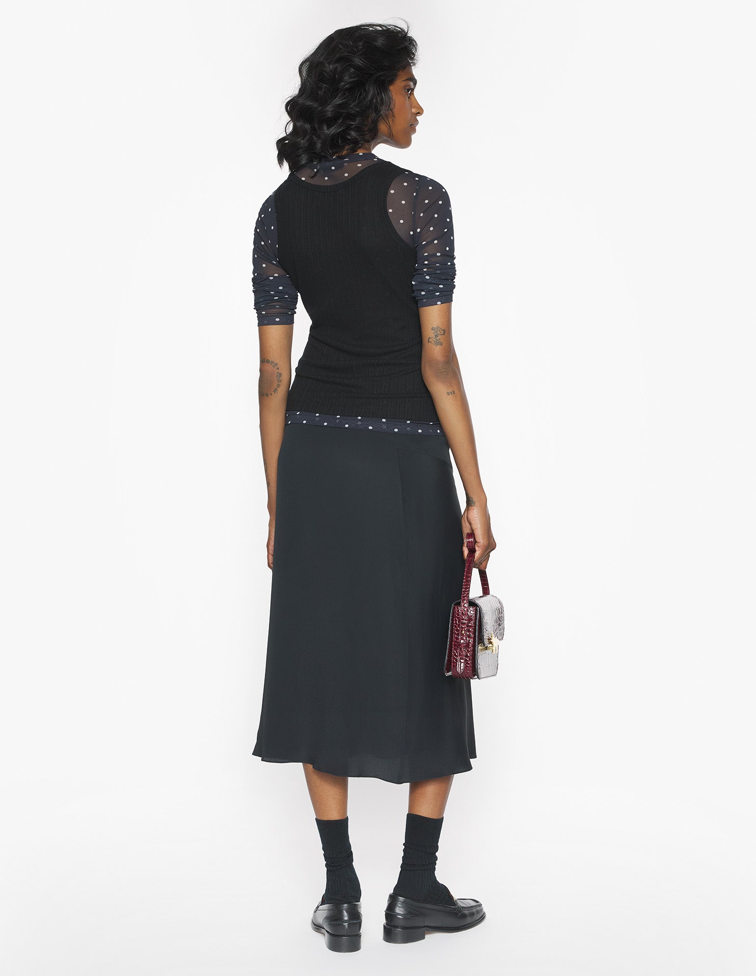 Maison Kitsuné Handwriting Ribbed Tank Top - Black