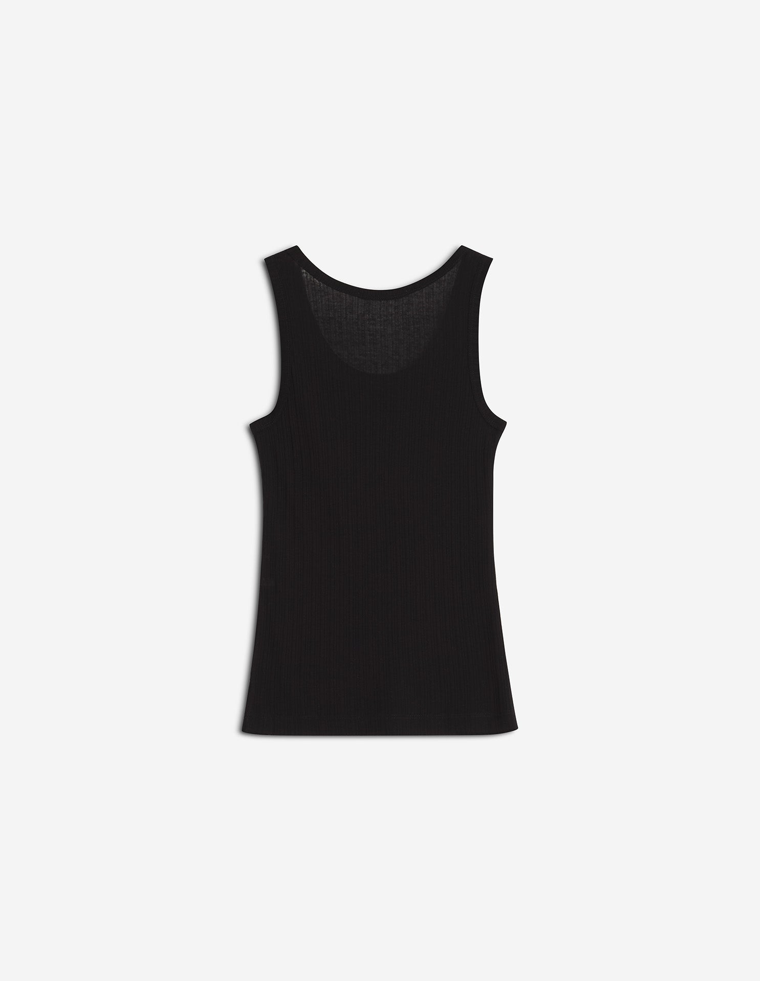 Maison Kitsuné Handwriting Ribbed Tank Top - Black