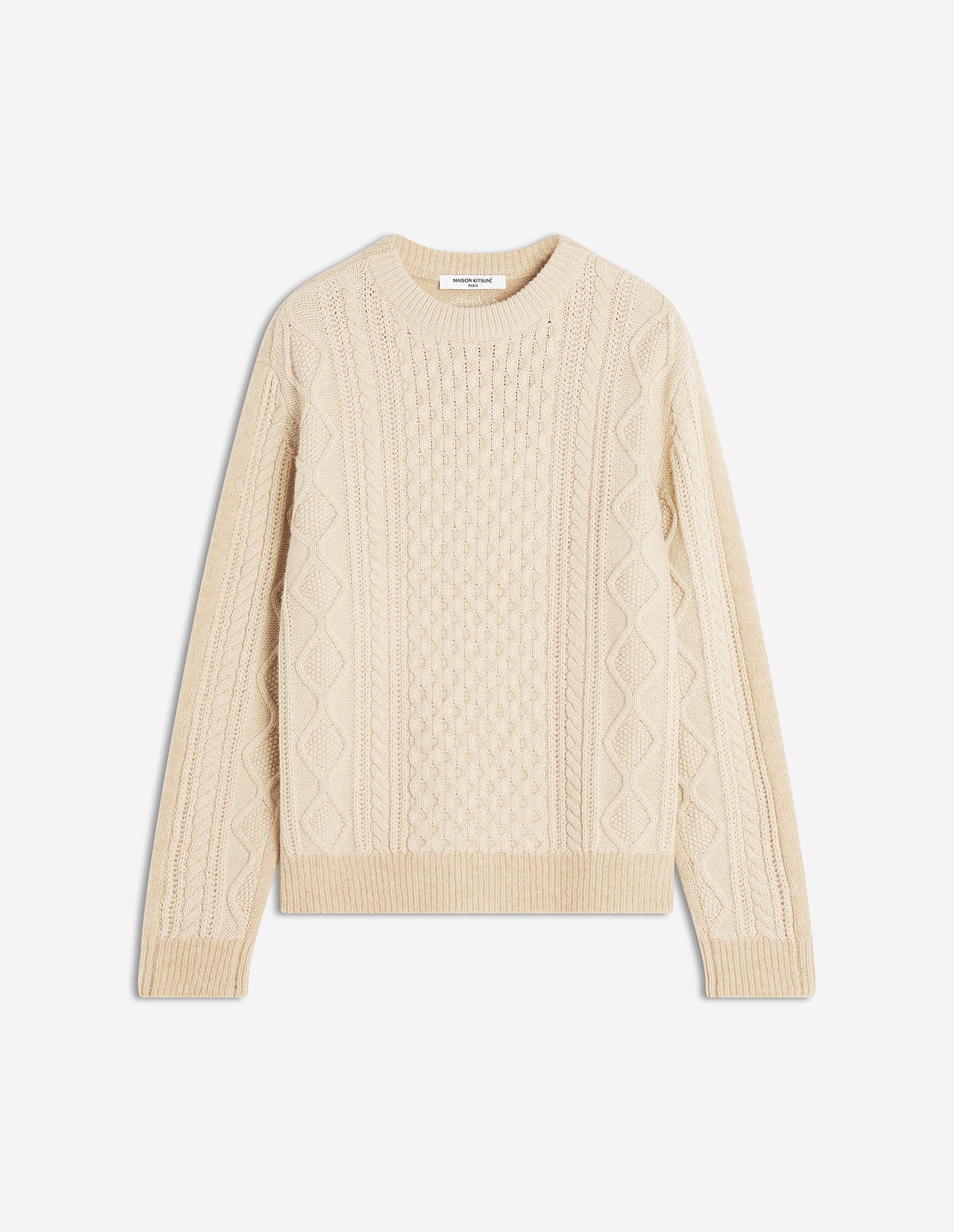Alpaca Cable Knit Jumper - Safari