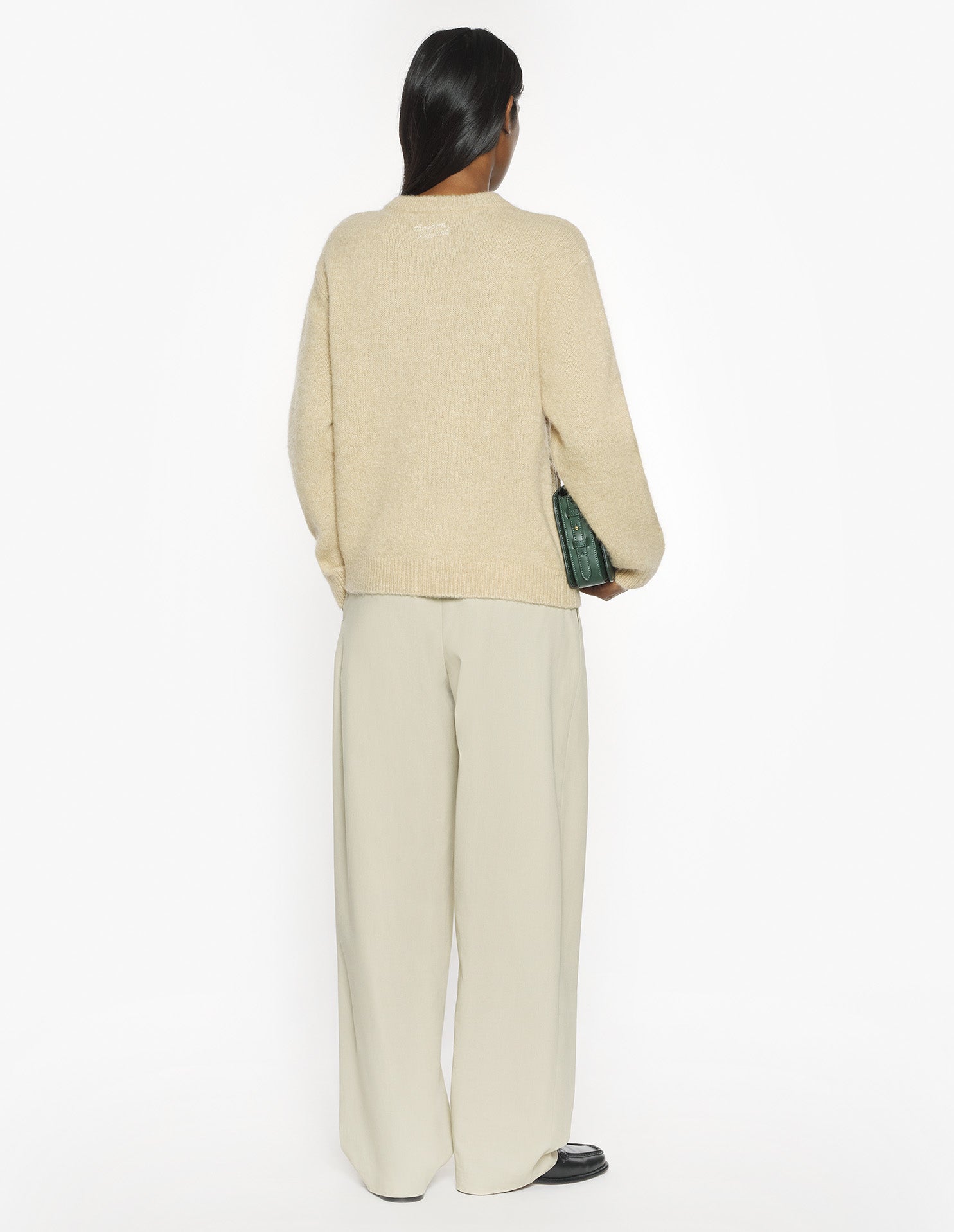 Alpaca Cable Knit Jumper - Safari