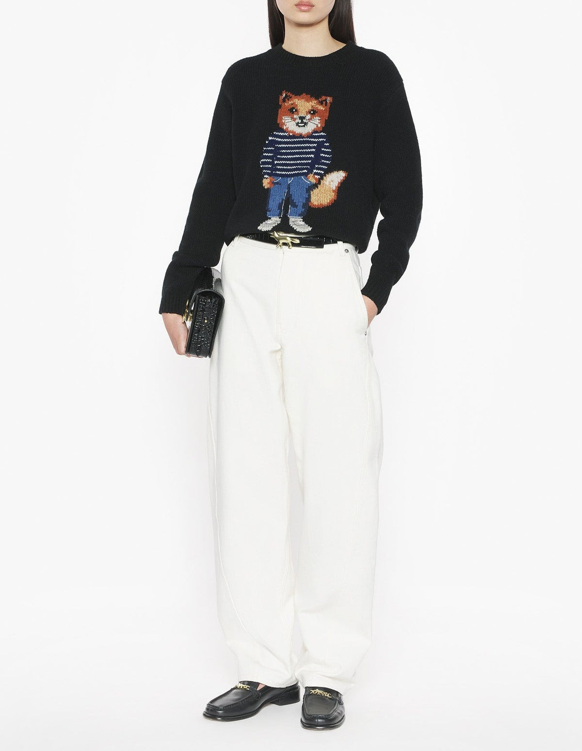 Pull Dressed Fox en laine - Black