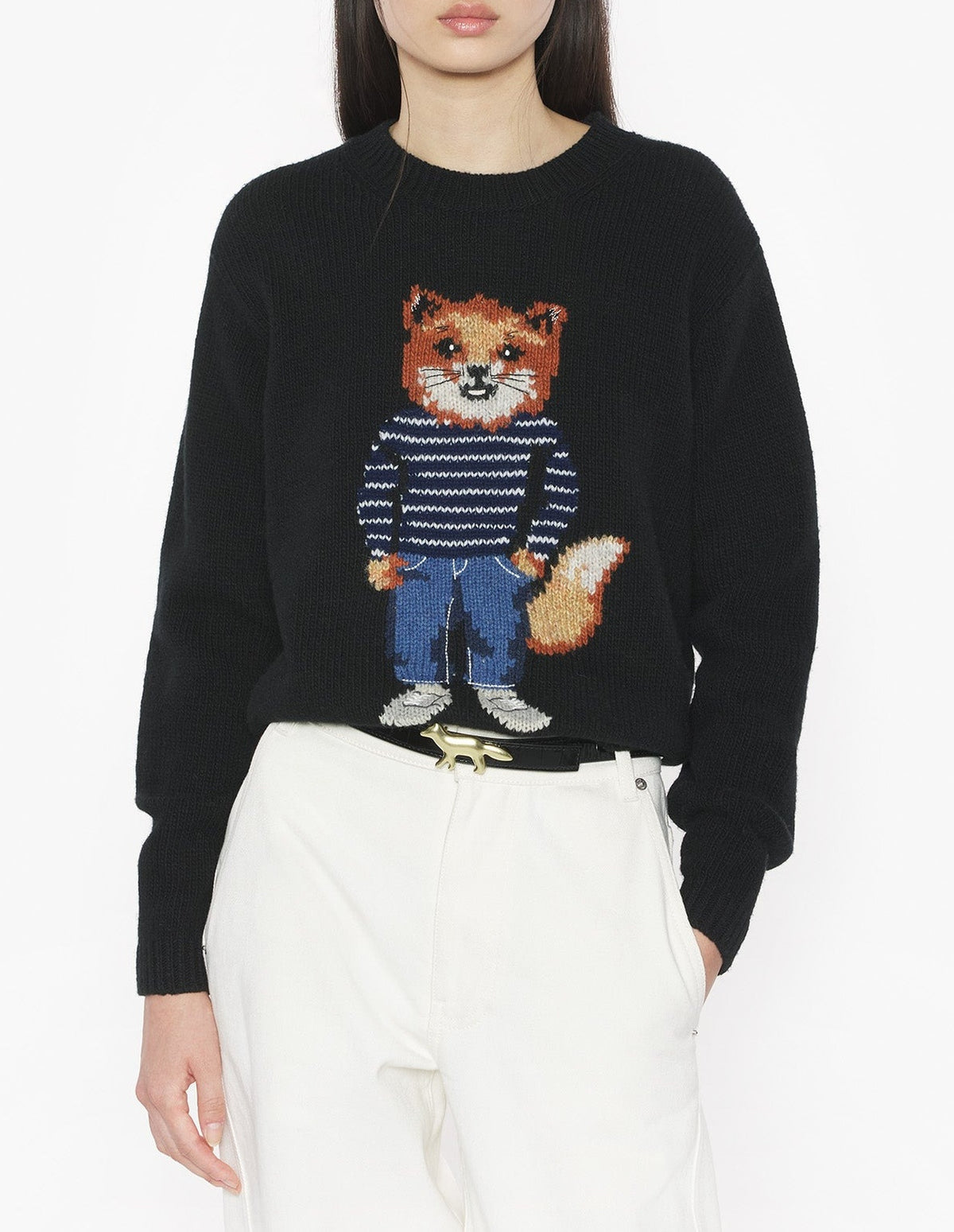 Pull Dressed Fox en laine - Black