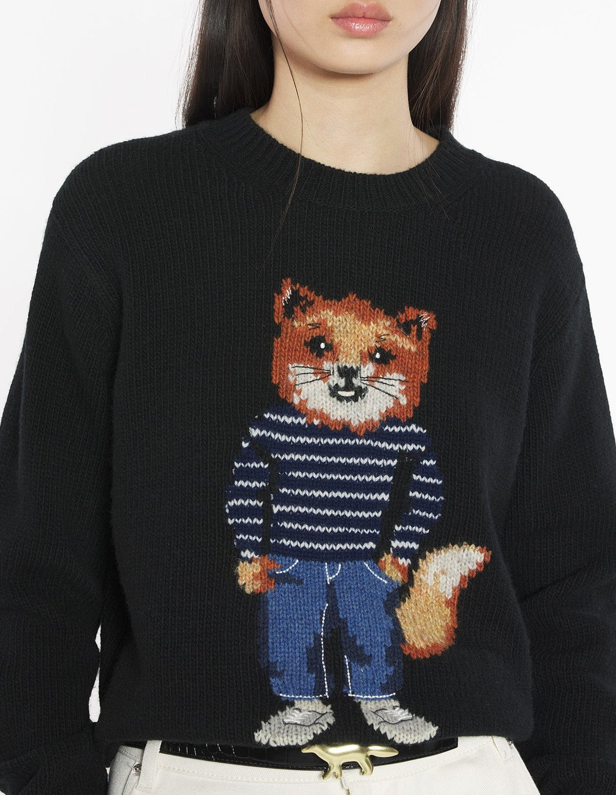 Pull Dressed Fox en laine - Black