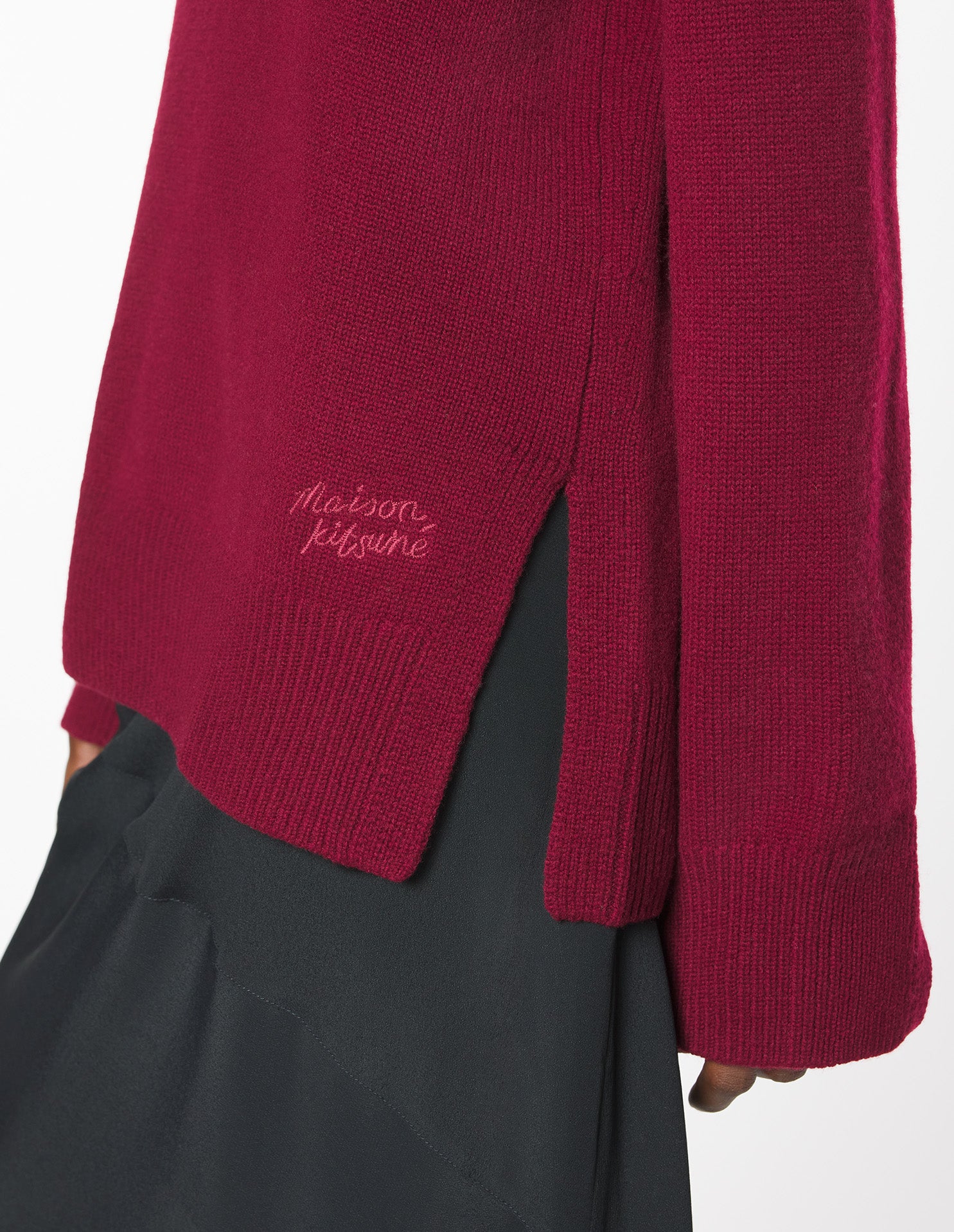 Merino Wool Comfort Turtleneck Jumper - Red Brown