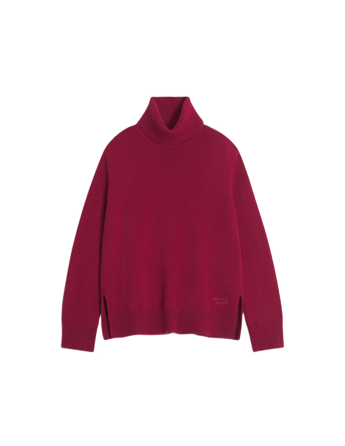 Pull col roulé en laine - Red Brown