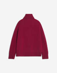 Merino Wool Comfort Turtleneck Jumper - Red Brown