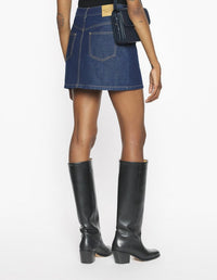 Jupe courte en denim - Indigo