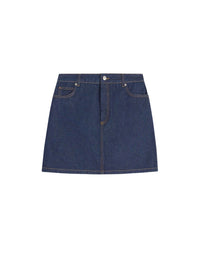 Jupe courte en denim - Indigo