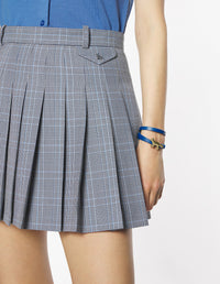 Mini Pleated Skirt - Navy/Dutch Blue