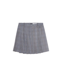 Jupe courte plissée en laine - Navy & Dutch Blue