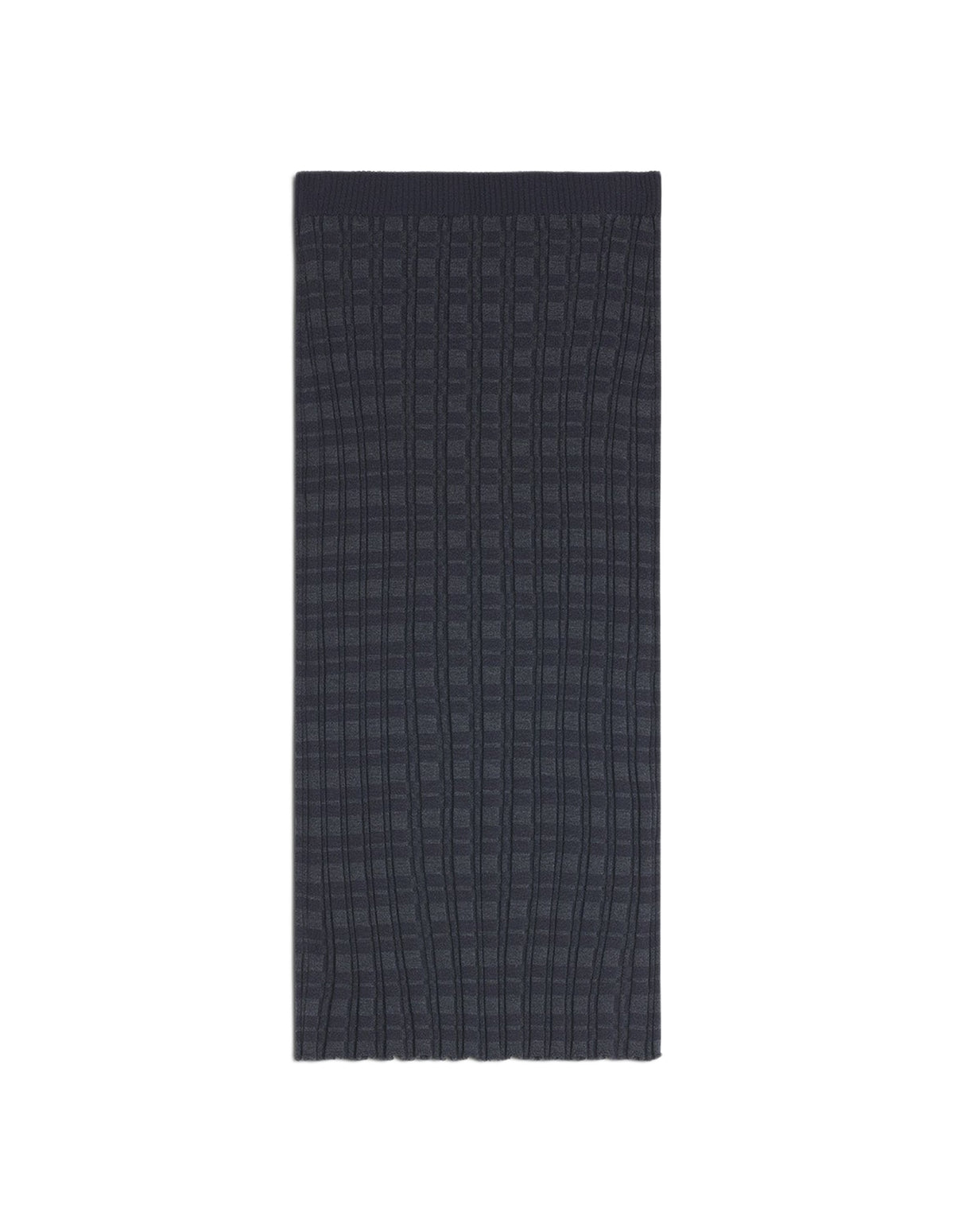 Jupe midi en laine - Navy & Medium Grey
