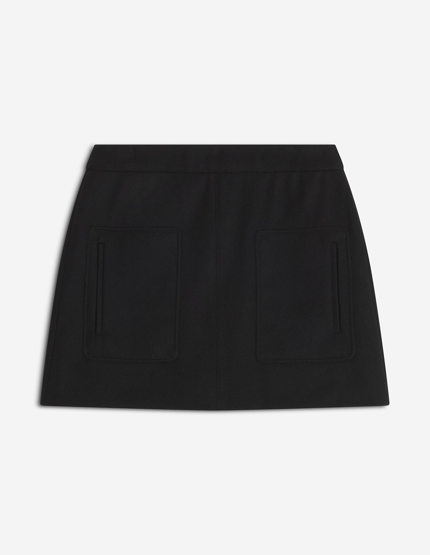 Mini Wool Skirt - Black