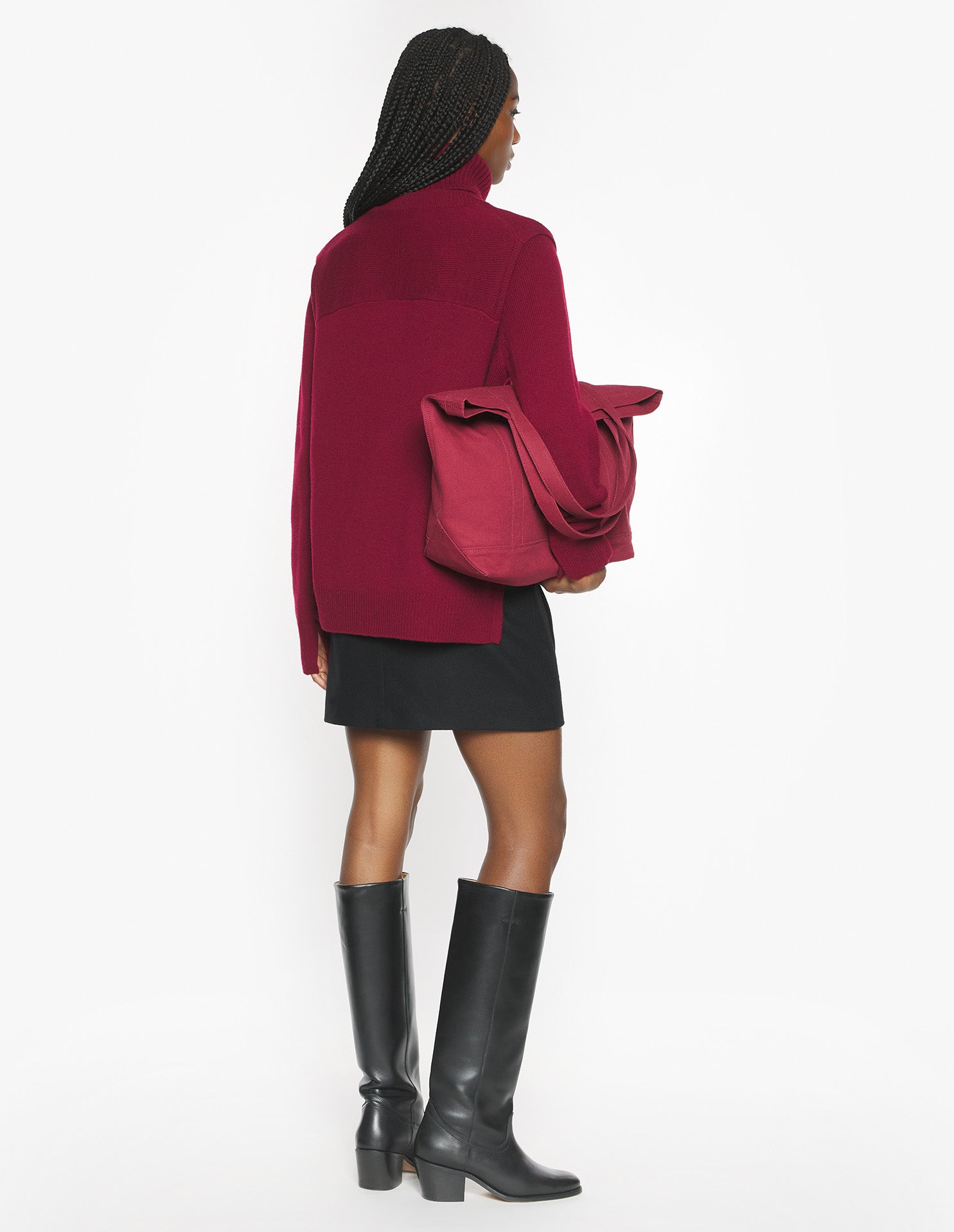 Mini Wool Skirt - Black