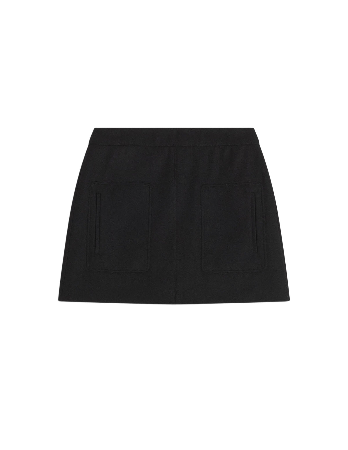 Jupe courte en laine - Black