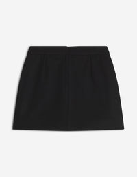 Mini Wool Skirt - Black
