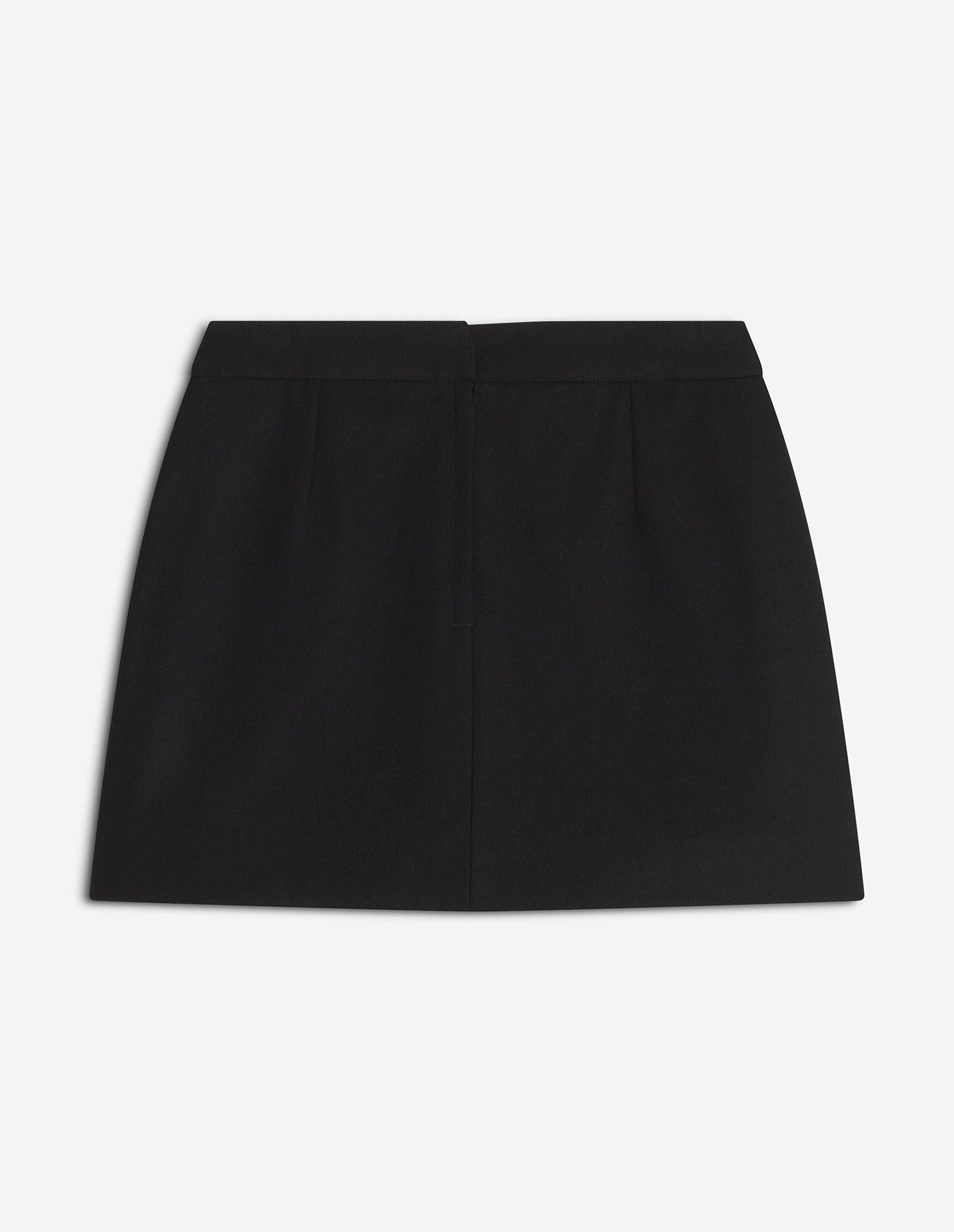 Mini Wool Skirt - Black