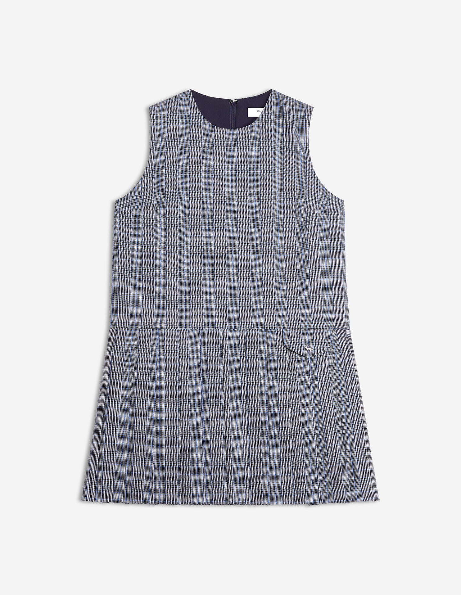 Mini Pleated Dress - Navy/Dutch Blue