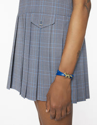 Mini Pleated Dress - Navy/Dutch Blue