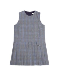 Robe courte plissée en laine - Navy & Dutch Blue